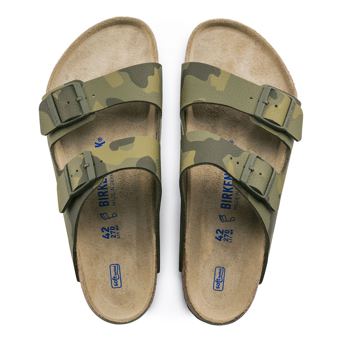 Birkenstock Arizona Birko-Flor Soft Footbed – Camo Green