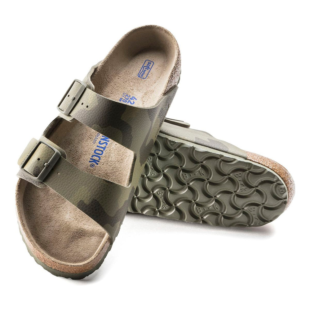 Birkenstock Arizona Men's Soft Footbed Birko-Flor in Desert Soil Camo