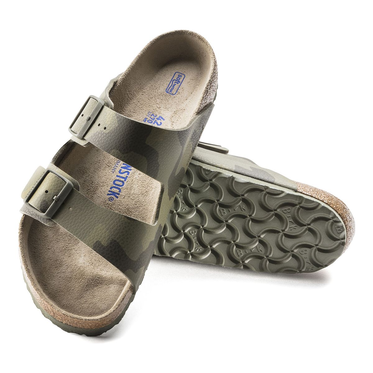 Birkenstock Arizona Men's Soft Footbed Birko-Flor in Desert Soil Camo