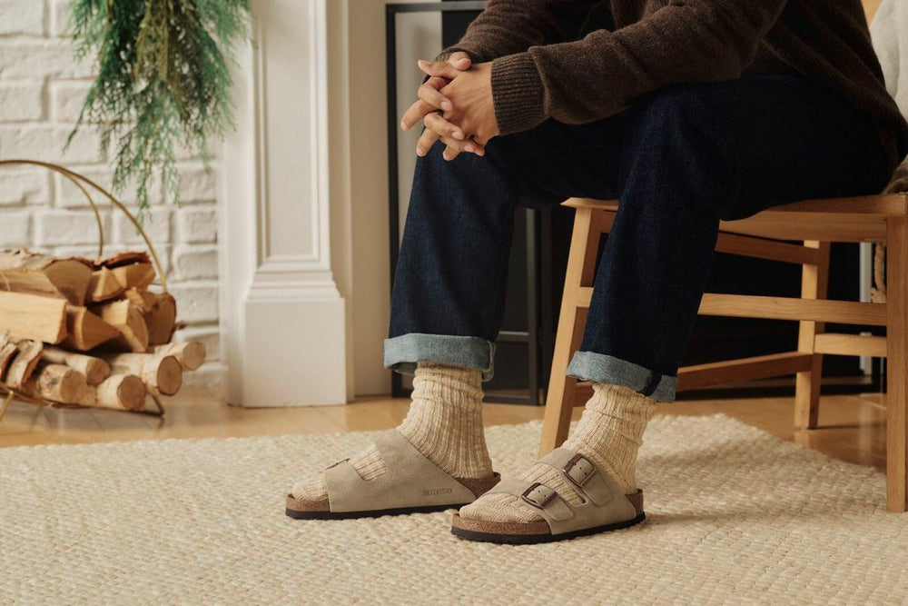 Birkenstock Arizona Soft Footbed — Taupe Suede