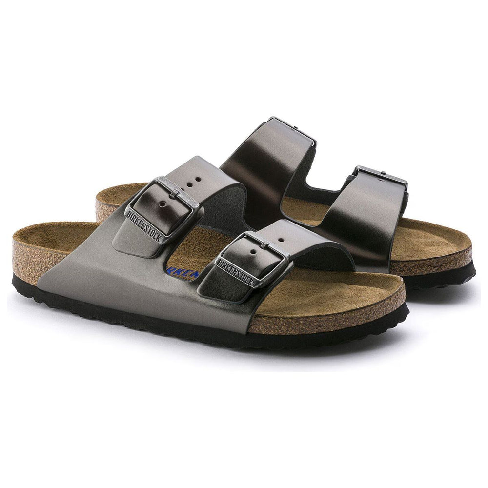 Birkenstock Arizona Soft Footbed – Metallic Anthracite