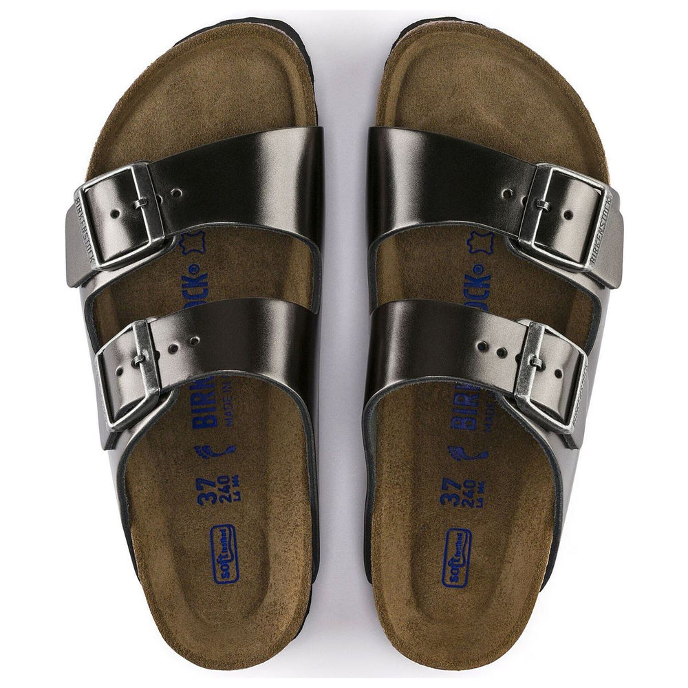 Birkenstock Arizona Soft Footbed – Metallic Anthracite