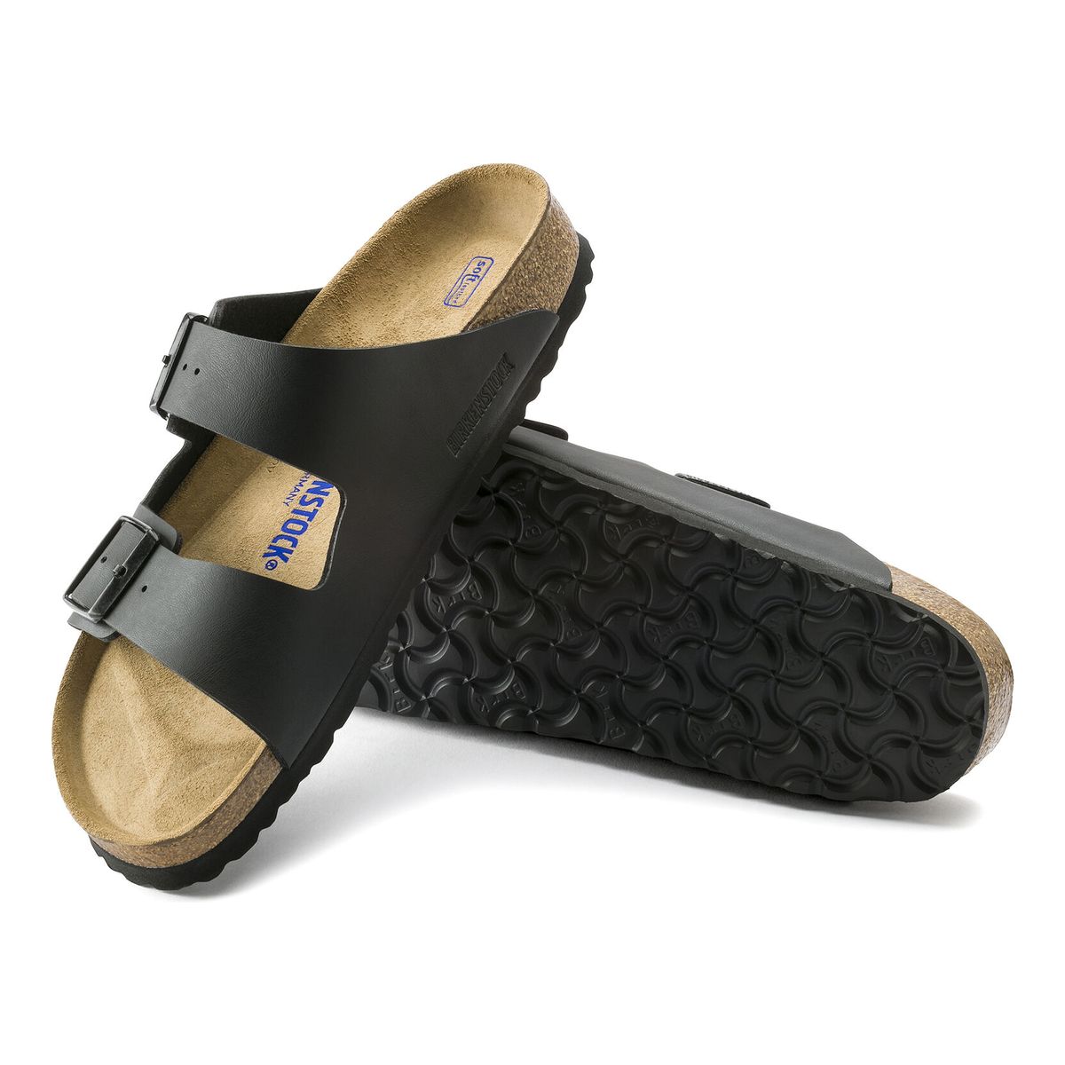 Birkenstock Arizona Soft Footbed — Black Birko-Flor