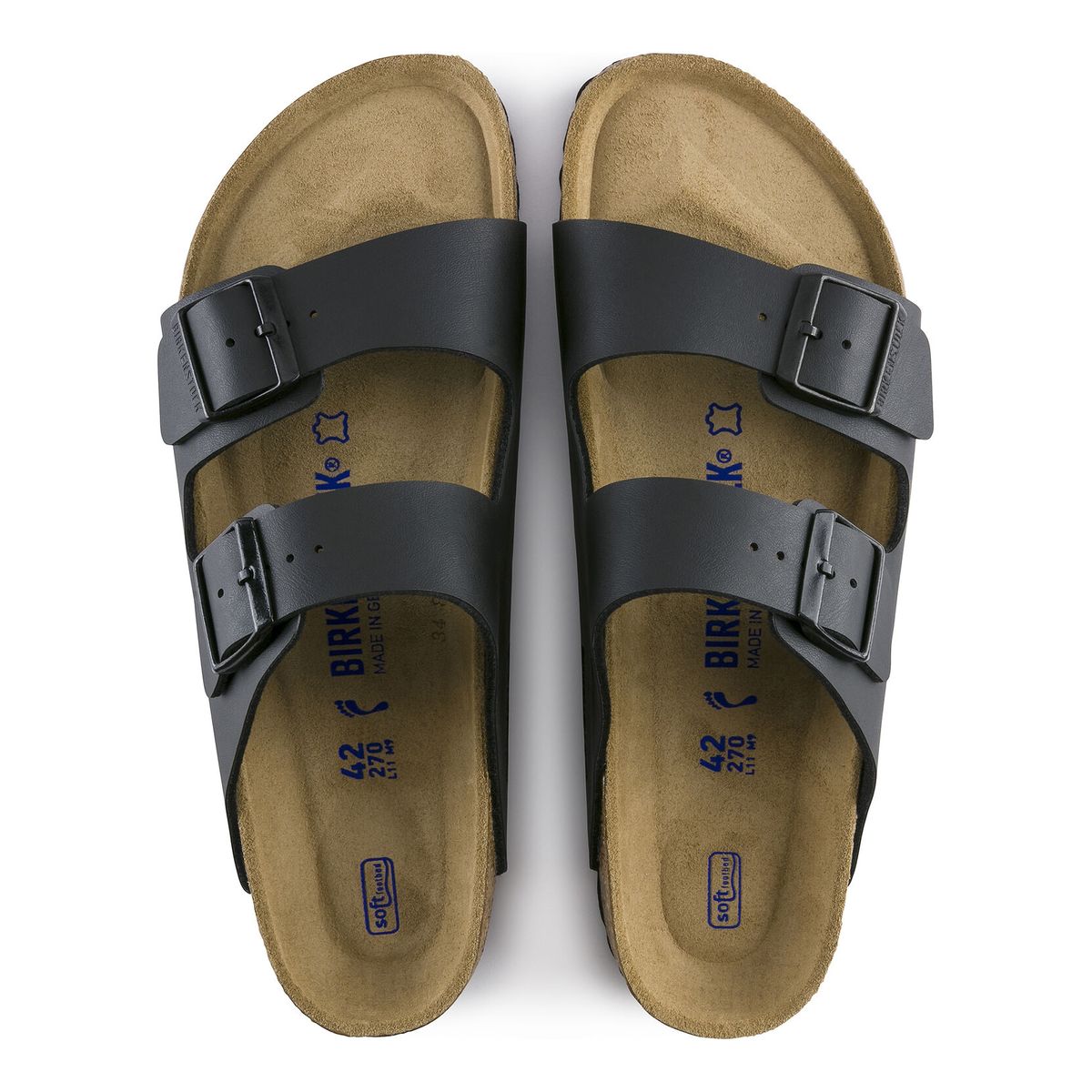 Birkenstock Arizona Soft Footbed — Black Birko-Flor