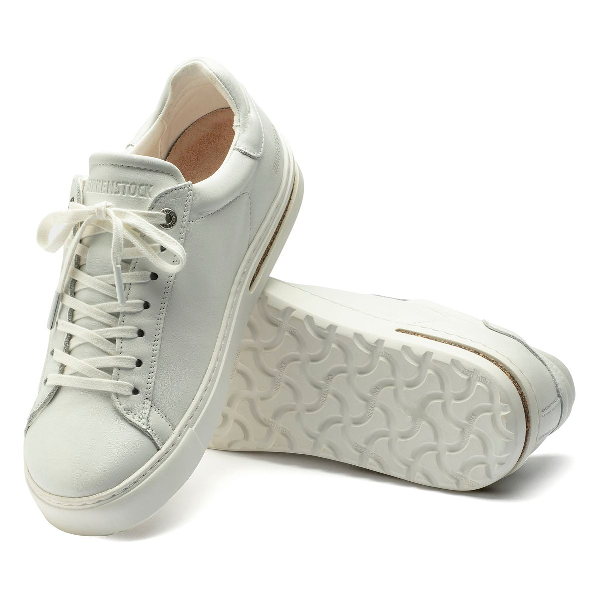 Birkenstock Bend Leather Lace-Up Sneaker — White (Unisex)