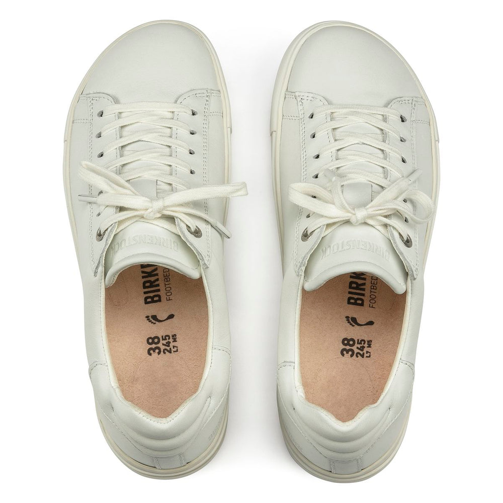 Birkenstock Bend Leather Lace-Up Sneaker — White (Unisex)