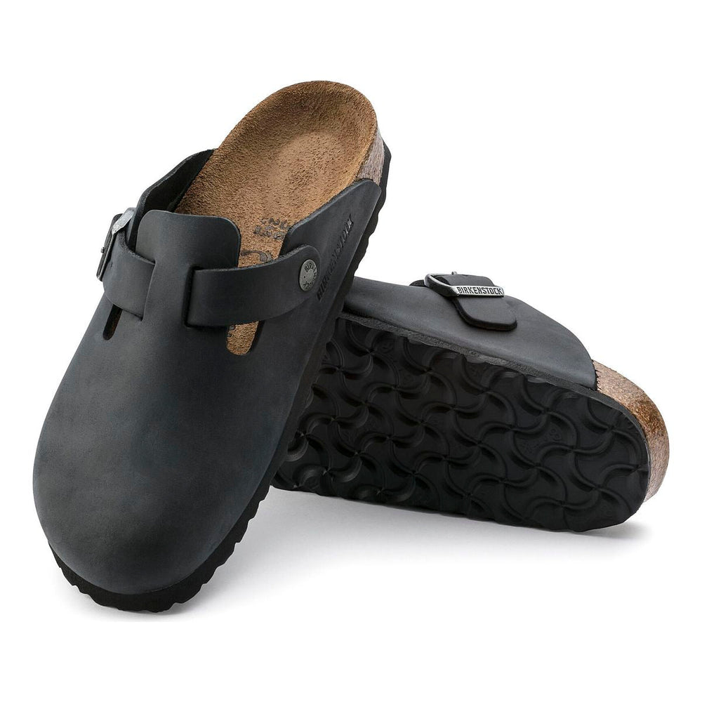 Birkenstock Boston Oiled Leather Clog – Black