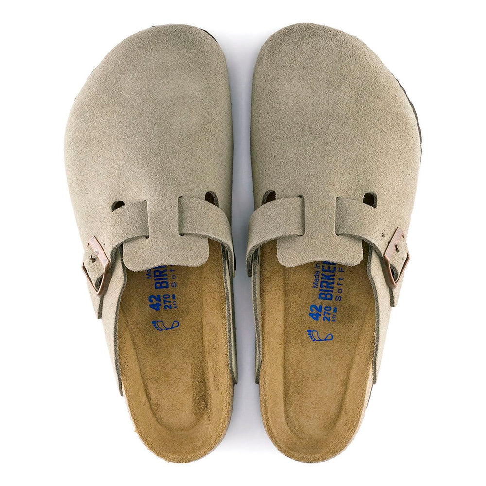 Birkenstock Boston Soft Footbed Suede Clog – Taupe