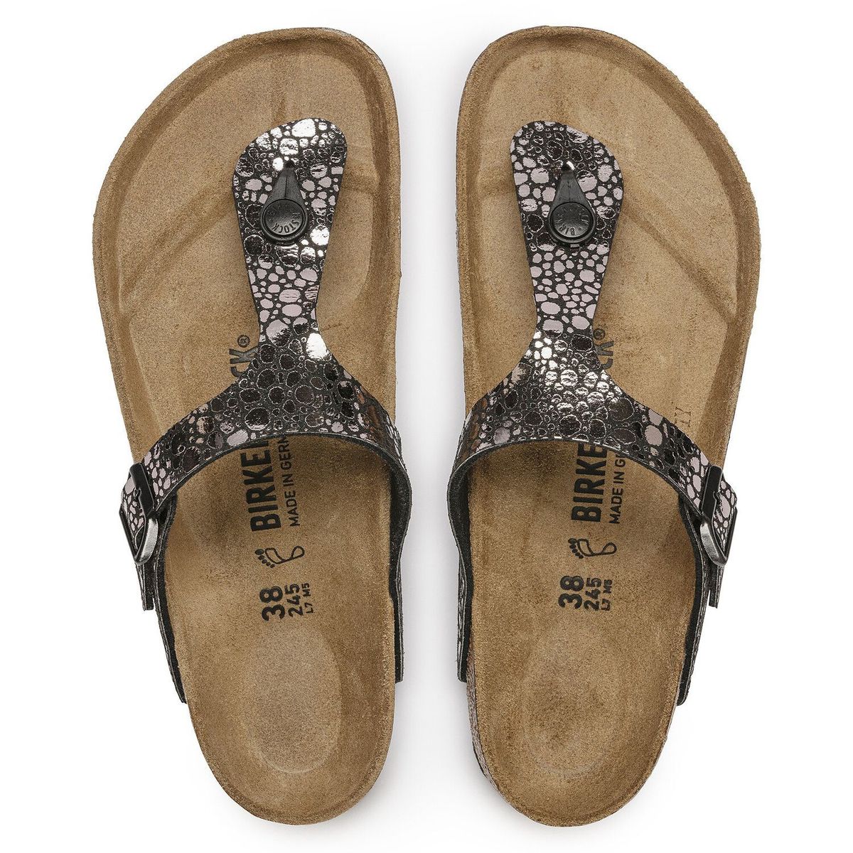 Birkenstock Gizeh Birko-Flor – Metallic Black