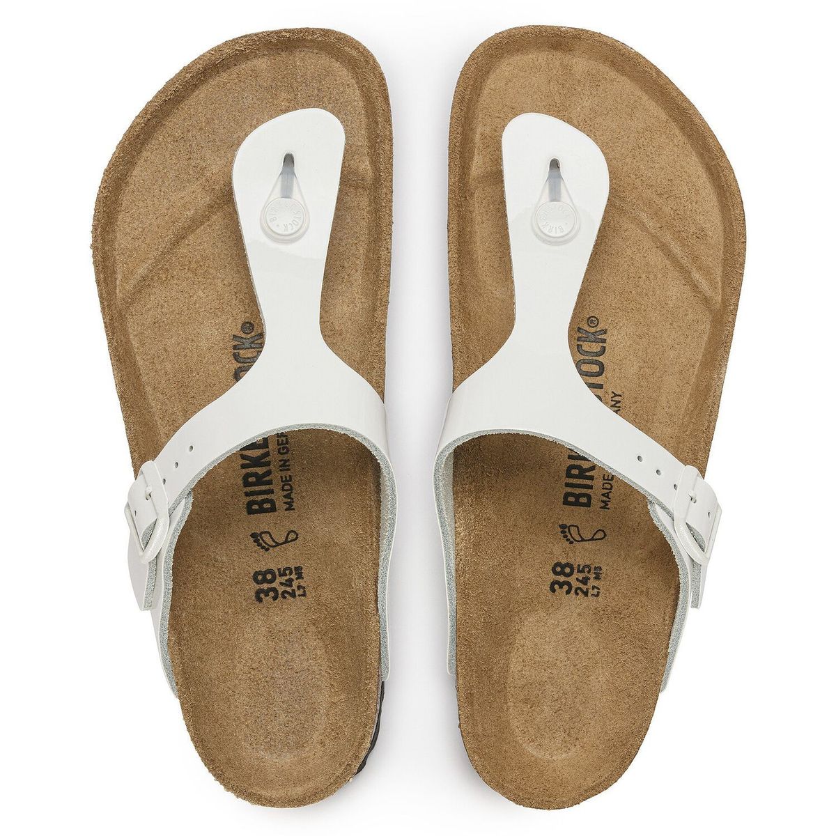 Birkenstock Gizeh Leather – White Patent