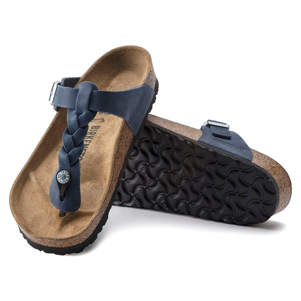 Birkenstock Gizeh Braided Oiled Leather – Navy