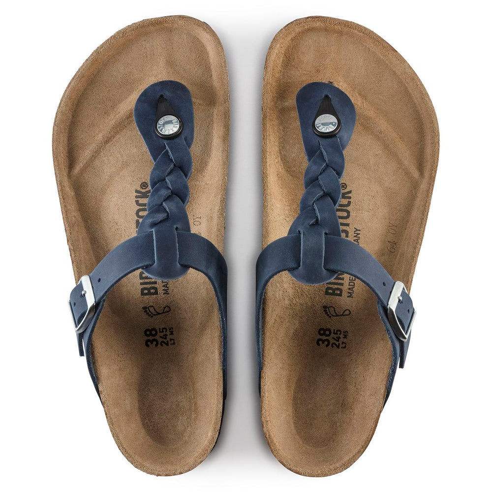 Birkenstock Gizeh Braided Oiled Leather – Navy
