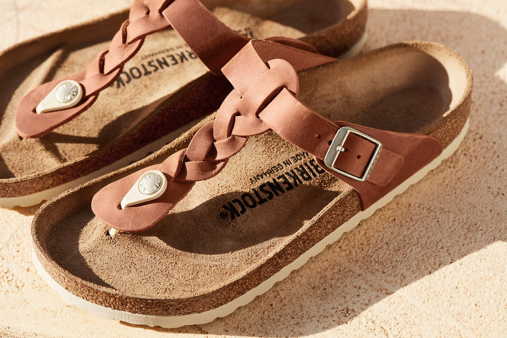 Birkenstock Gizeh Braided Oiled Leather – Cognac