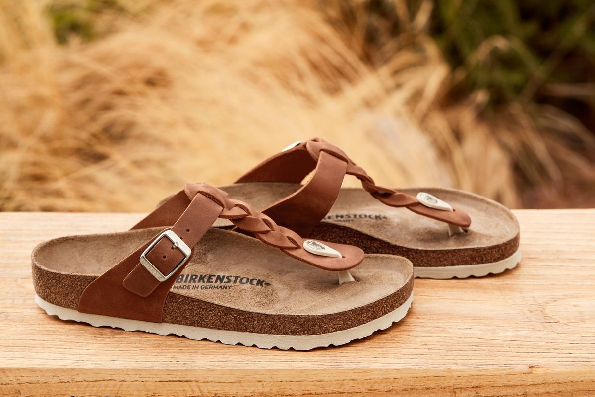 Birkenstock Gizeh Braided Oiled Leather – Cognac