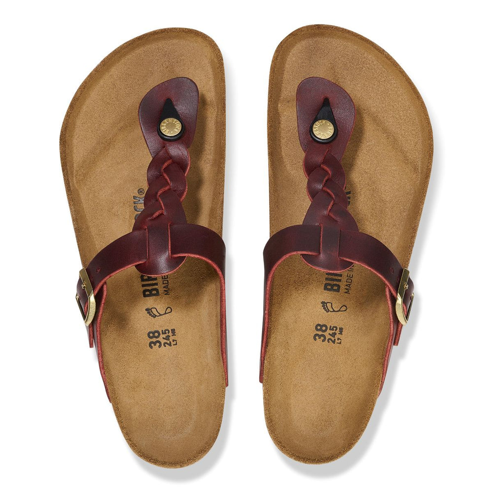 Birkenstock Gizeh Braided Oiled Leather – Zinfandel