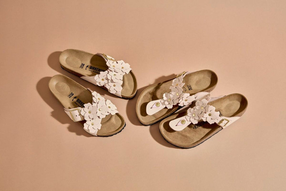 Birkenstock Gizeh Flower Leather – Light Rose