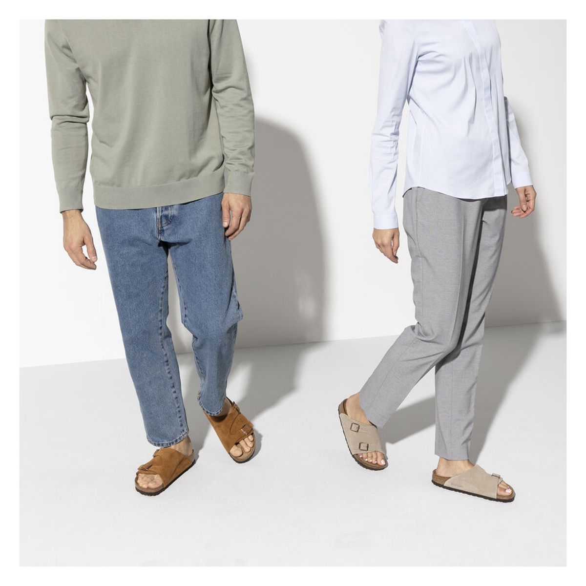Birkenstock Zurich Suede Soft Footbed – Taupe