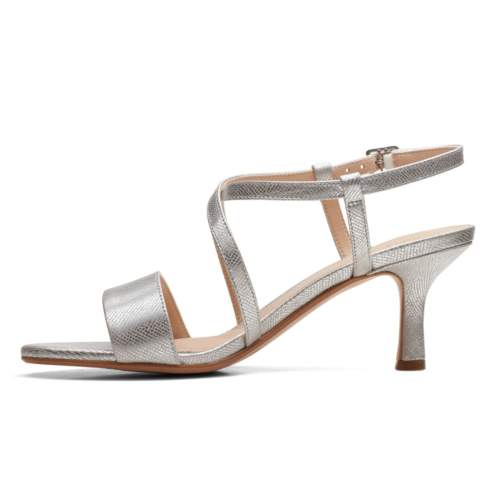 Clarks Women's Amali Slingback Heeled Sandal - Silver