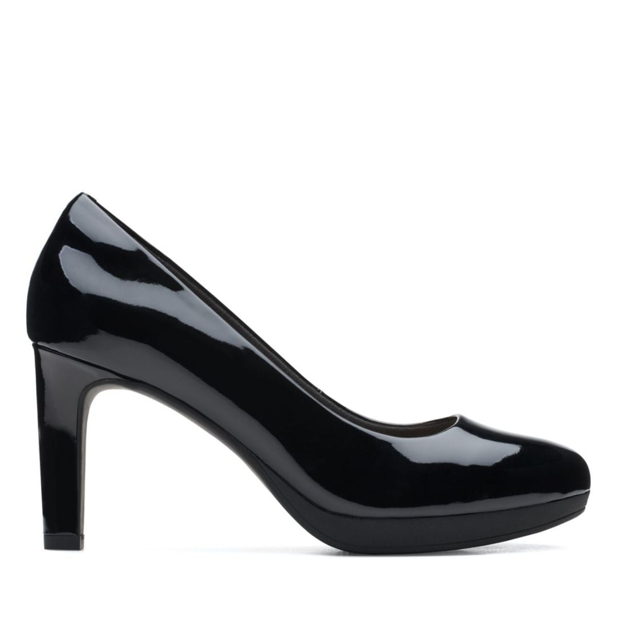 Clarks Ambyr Joy Dress Heels in Black Patent