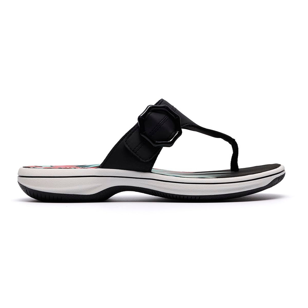Clarks Breeze Cove Women's Thong Sandals in Black