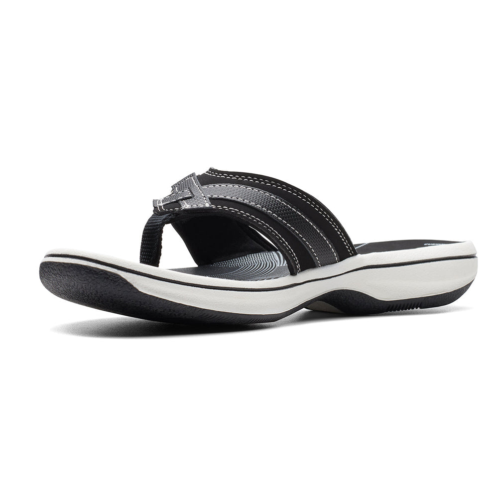 Clarks Breeze Sea Women's Thong Sandals in Black