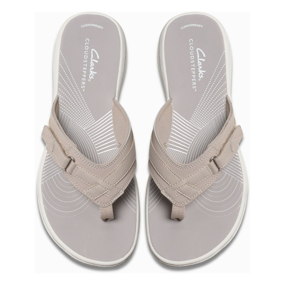 Clarks Breeze Sea Women's Thong Sandals in Light Taupe