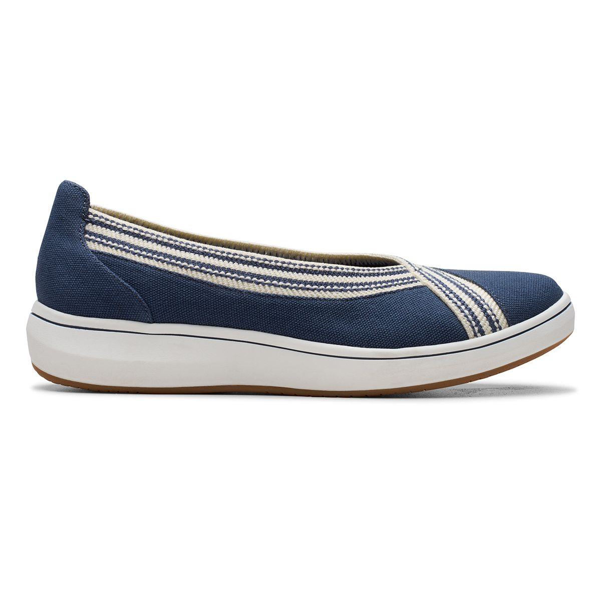 Clarks Women's Breezesky Air Slip On Shoes in Navy