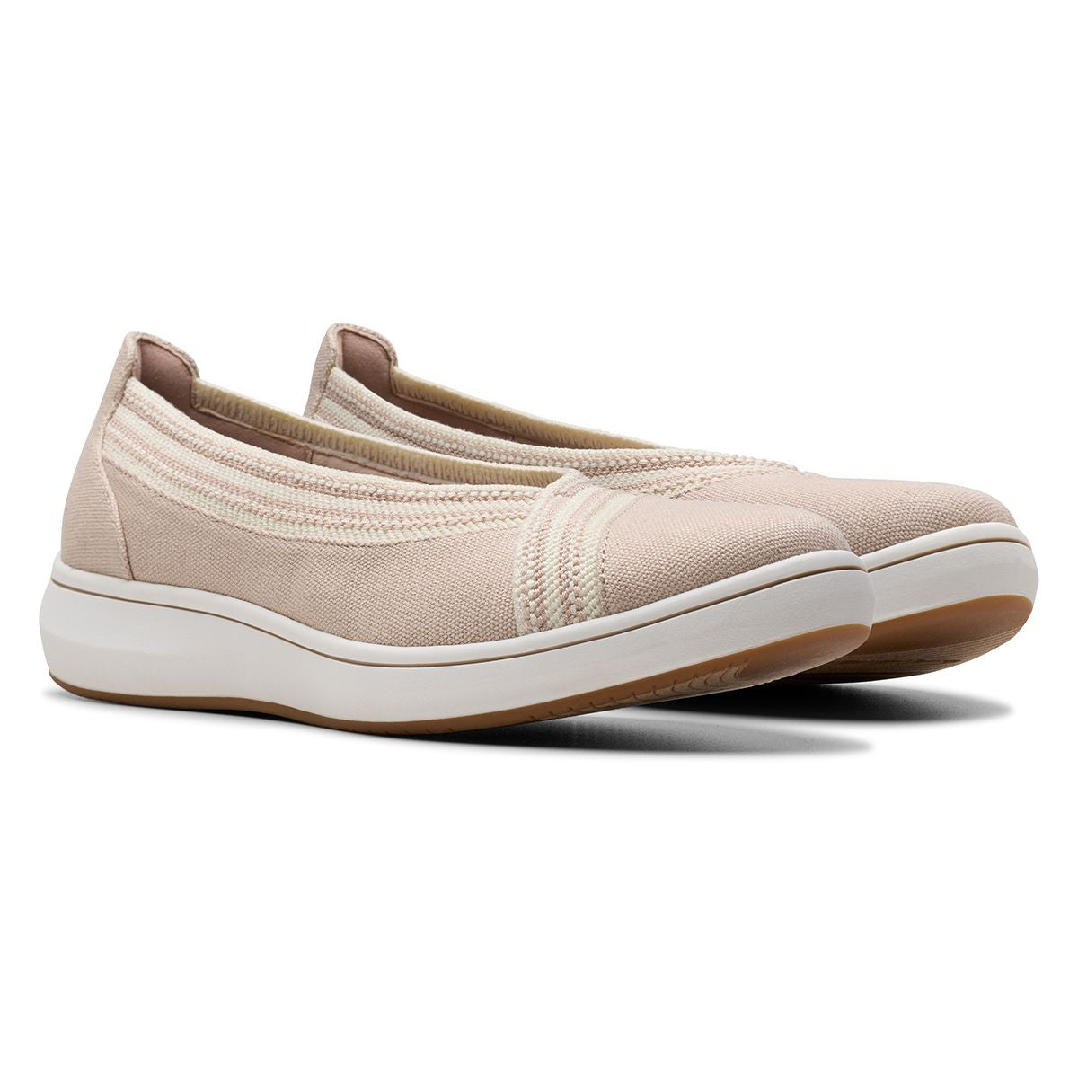 Clarks Women's Breezesky Air Slip On Shoes in Sand