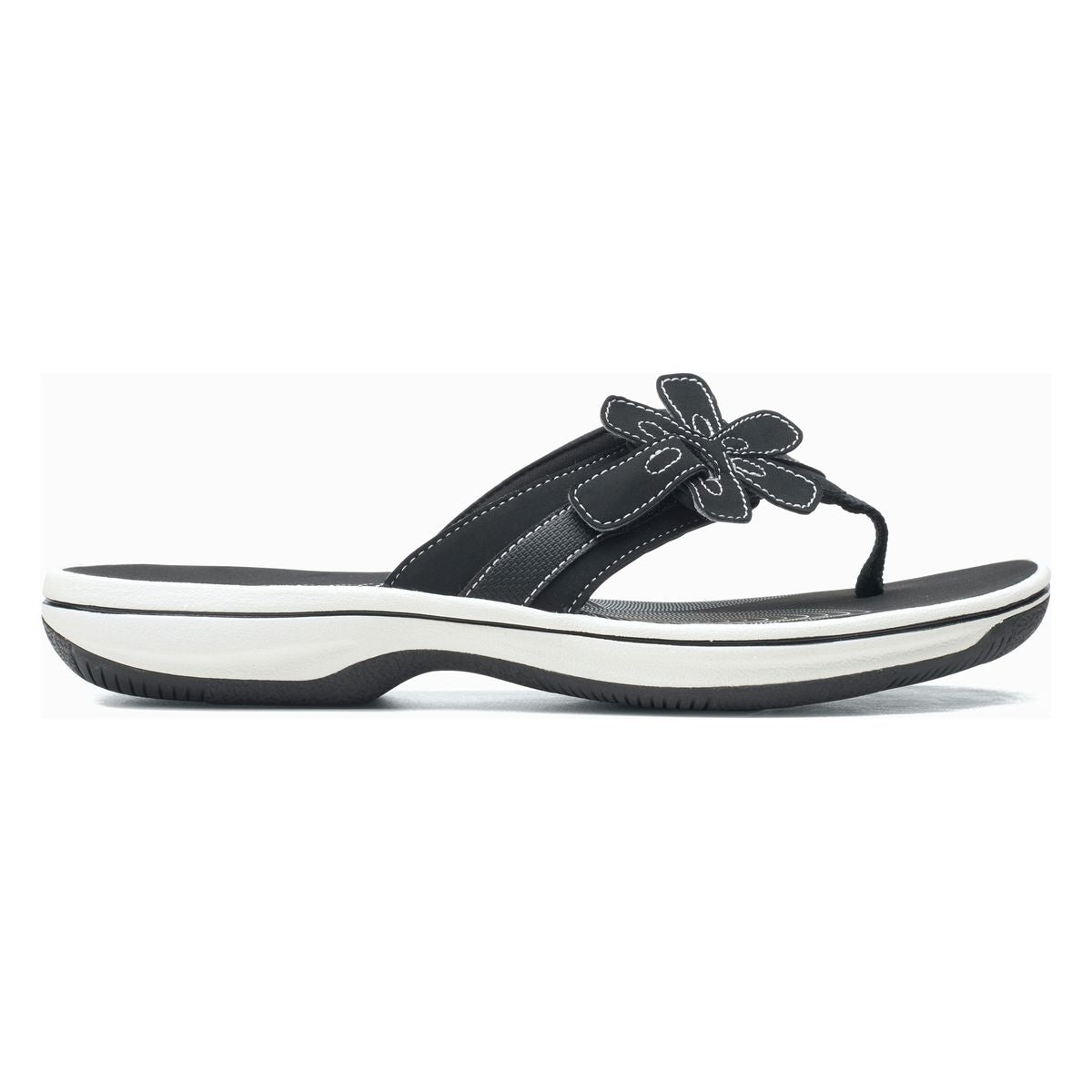 Clarks Brinkley Flora Women's Thong Sandals in Black