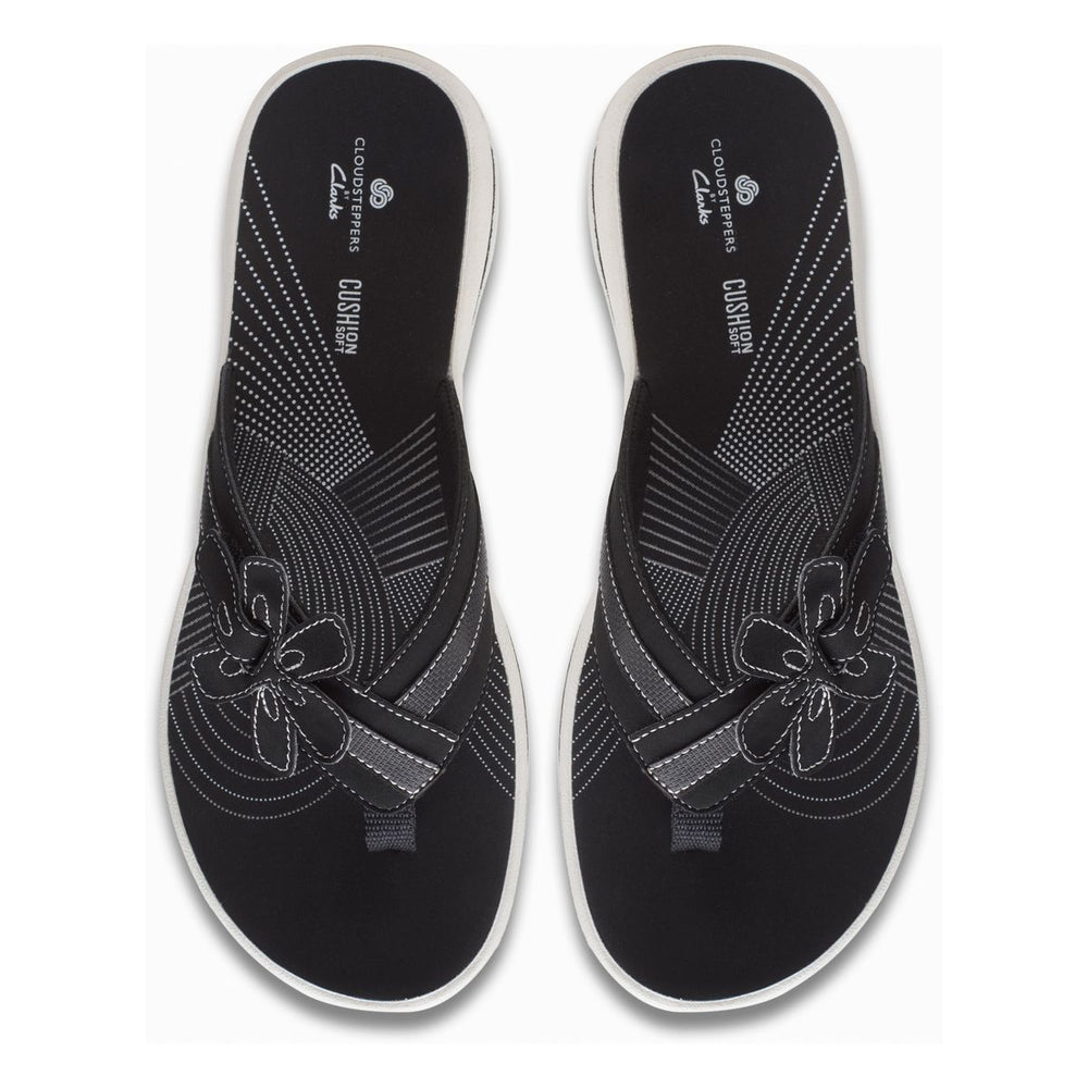 Clarks Brinkley Flora Women's Thong Sandals in Black