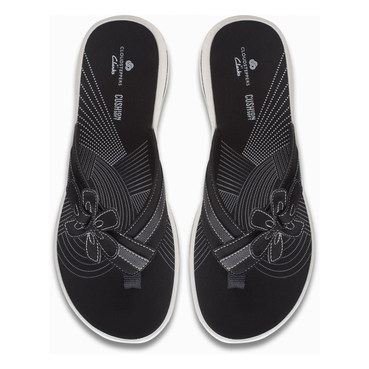 Clarks Brinkley Flora Women's Thong Sandals in Black