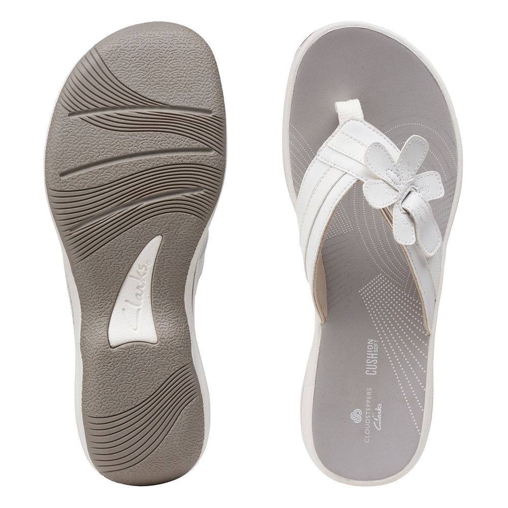 Clarks Brinkley Flora Women's Thong Sandals in White