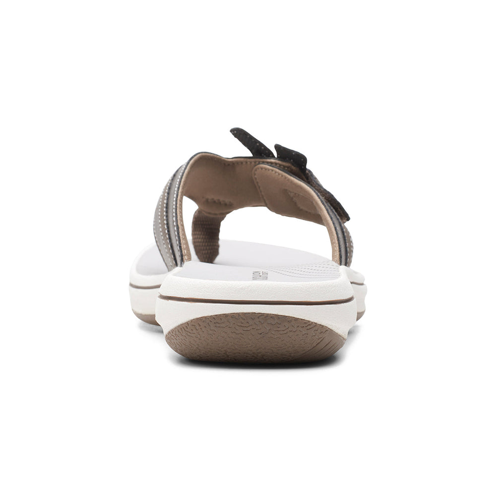 Clarks Brinkley Flora Women's Thong Sandals in Metallic