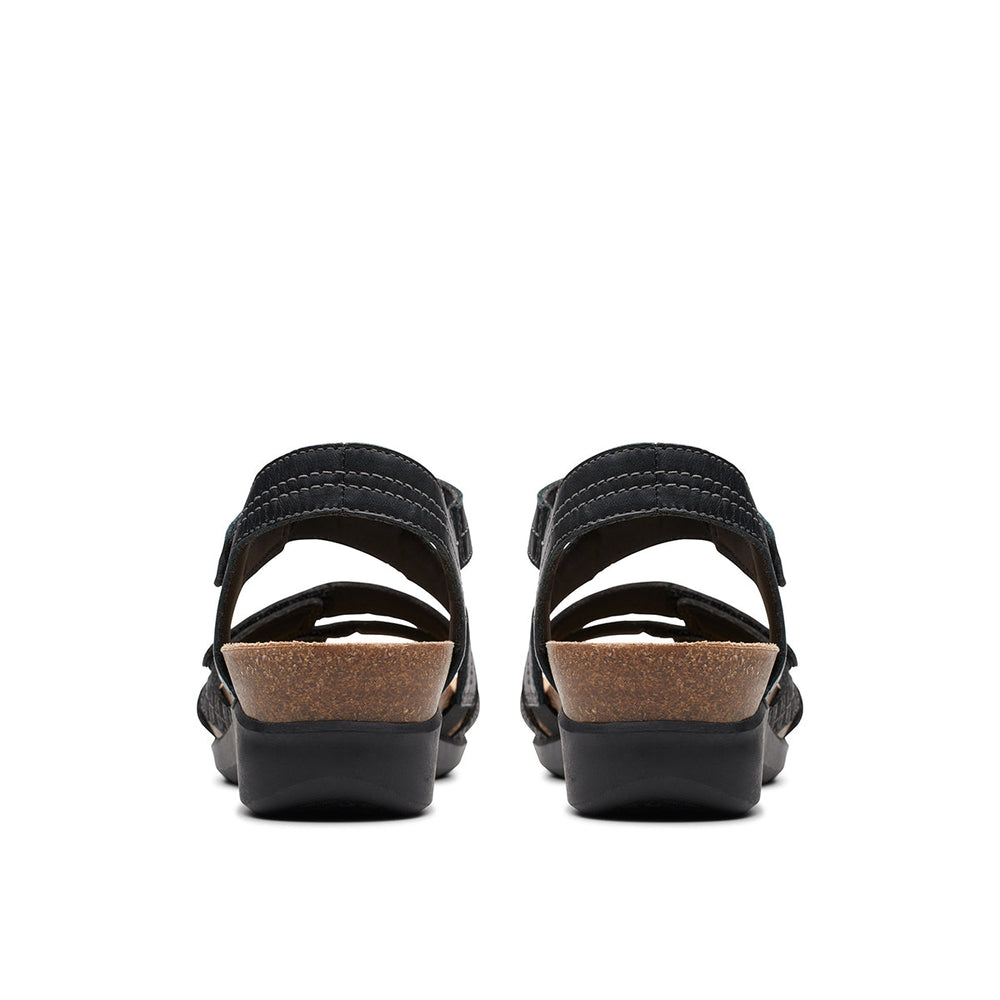 Clarks Calenne Clara Women's Wedge Sandals in Black