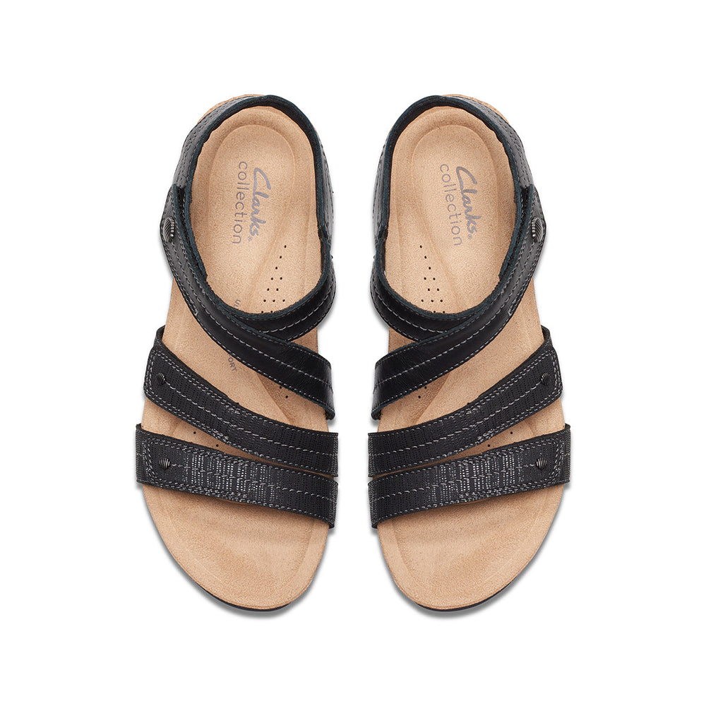Clarks Calenne Clara Women's Wedge Sandals in Black