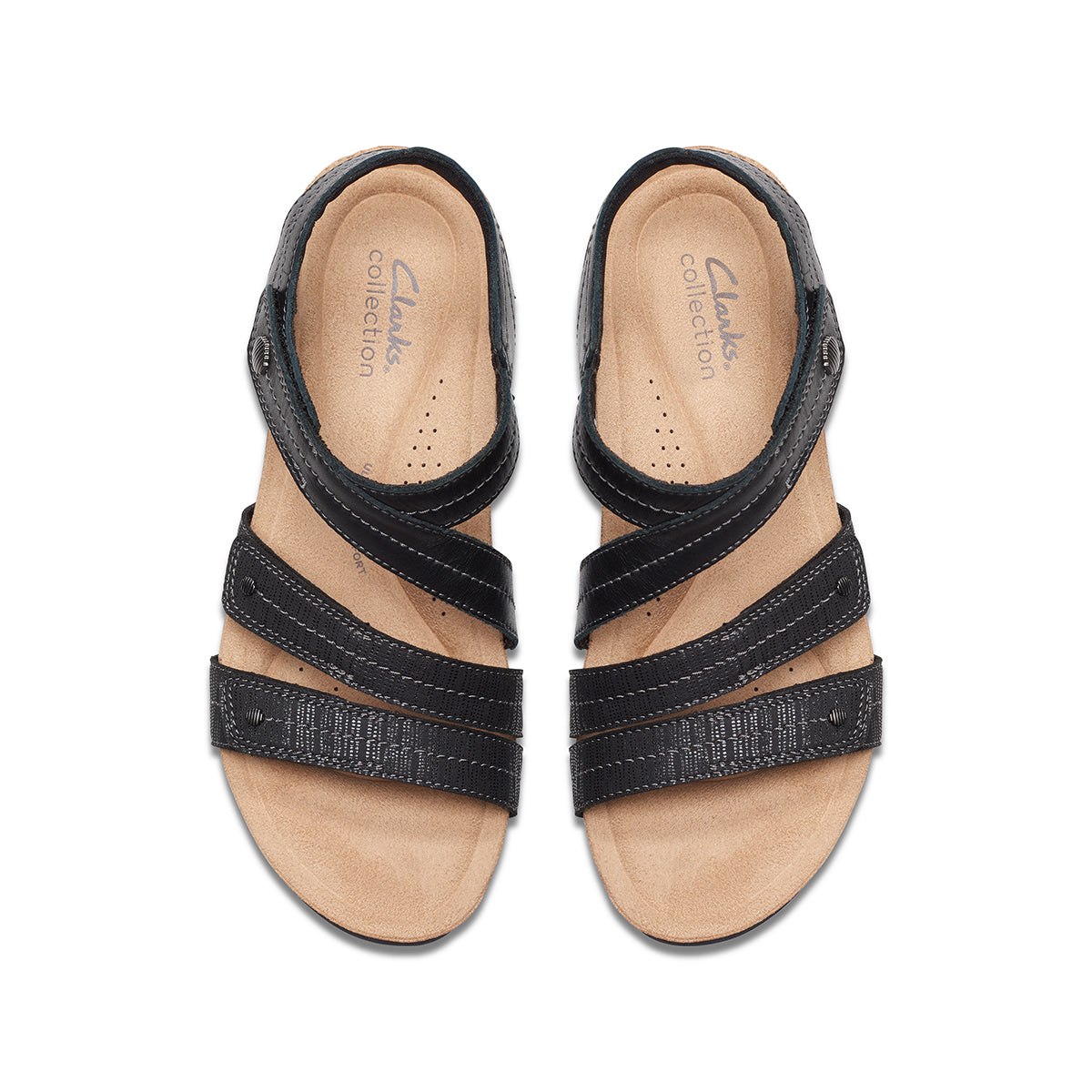 Clarks Calenne Clara Women's Wedge Sandals in Black