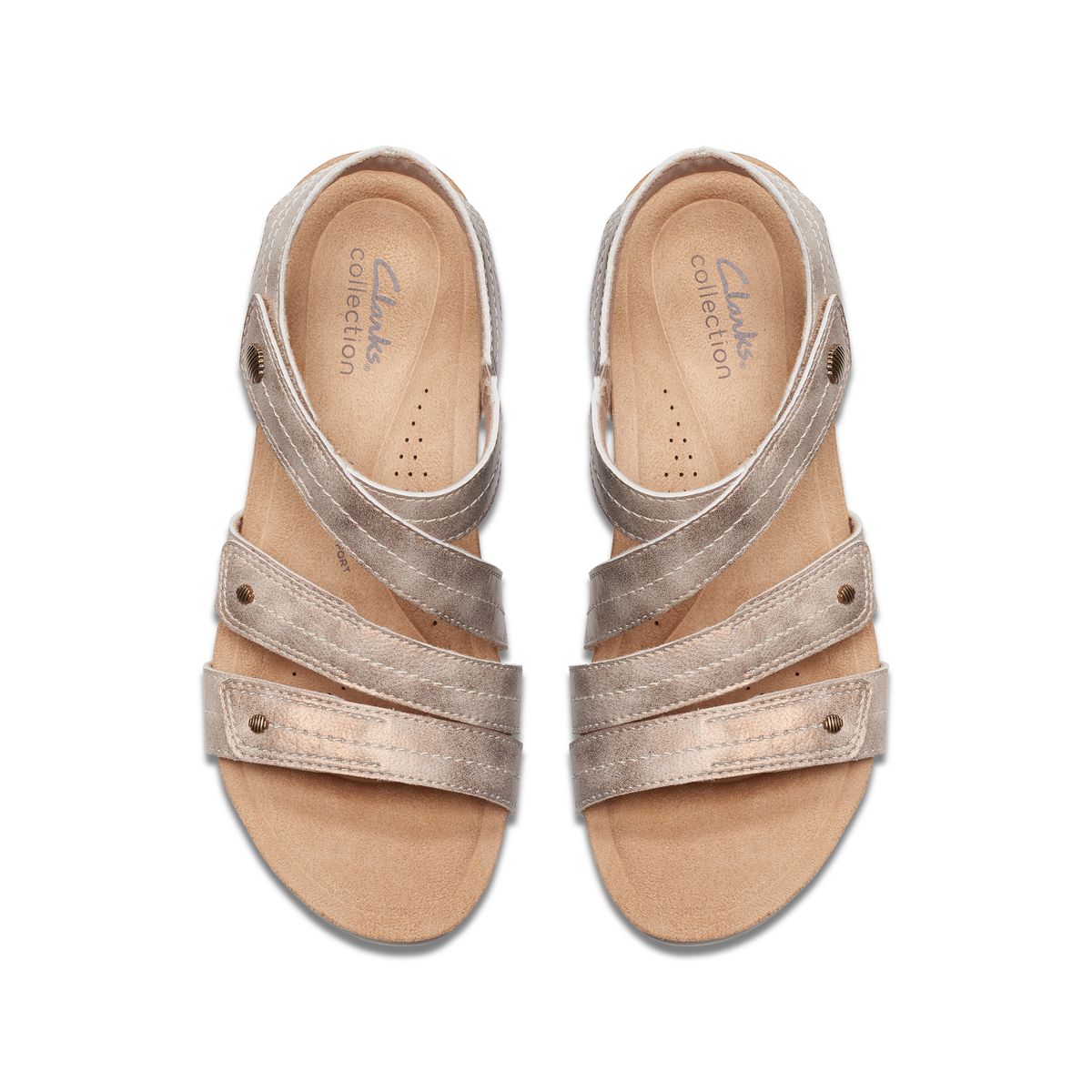 Clarks Calenne Clara Women's Wedge Sandals in Bronze Metallic