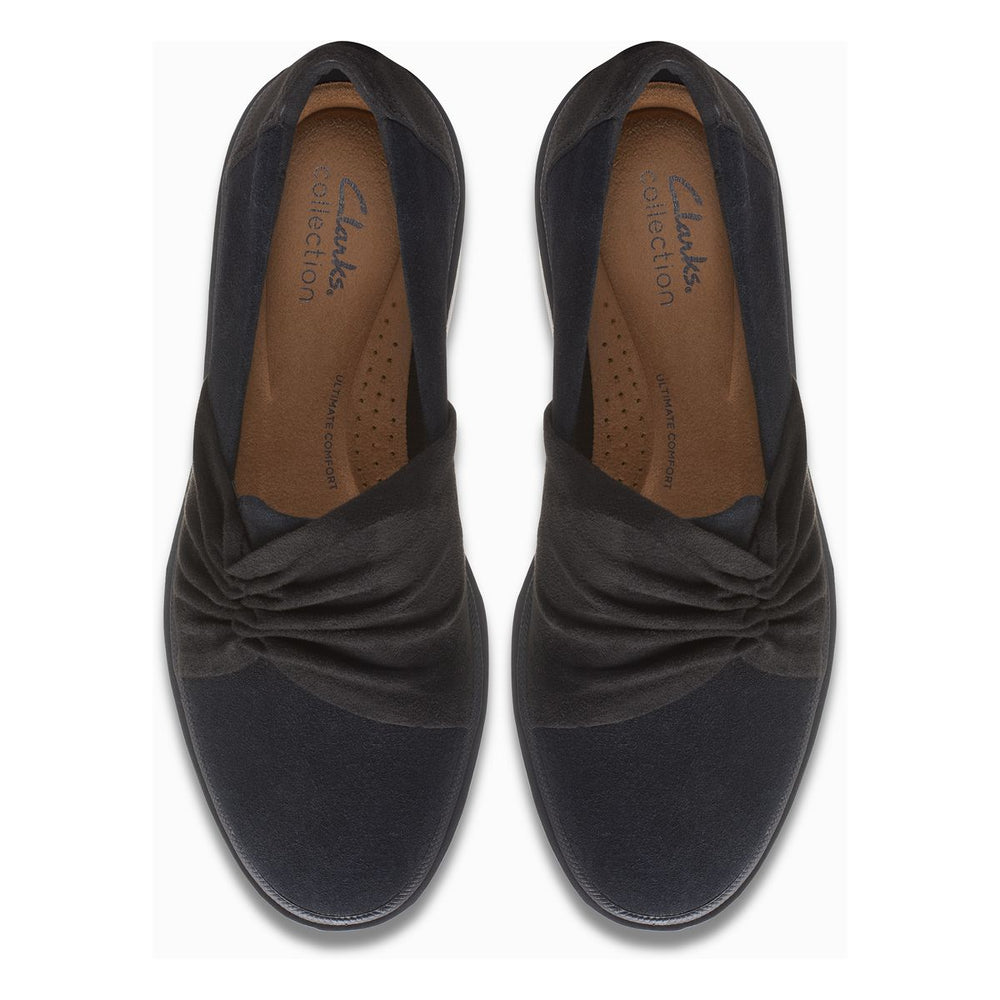 Clarks Calla Style Slip On Women's Loafer in Black