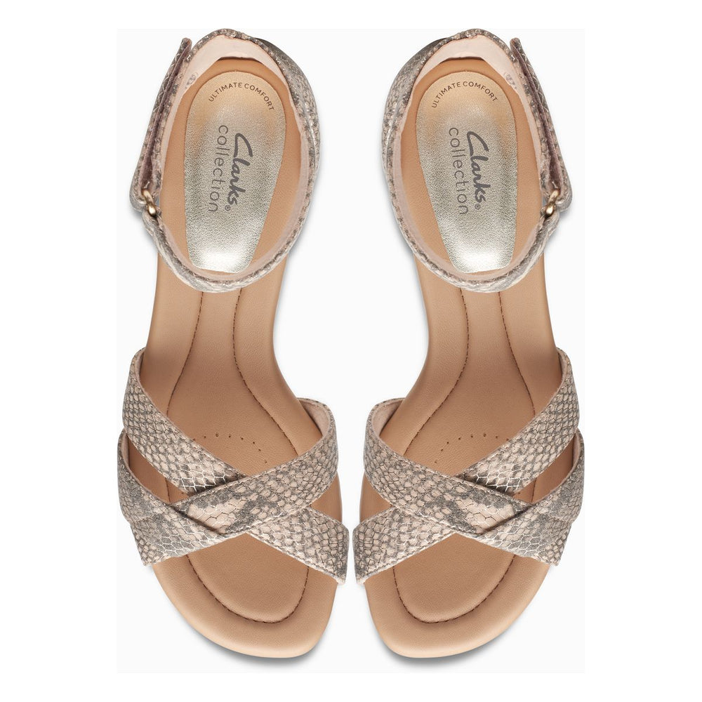 Clarks Desirae Lily Heeled Women's Sandal in Beige