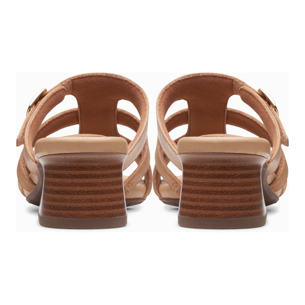Clarks Desirae Palm Casual Women's Sandal in Tan