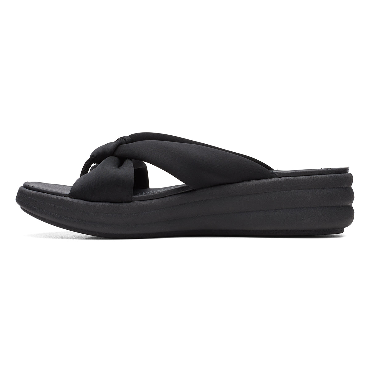 Clarks Women's Drift Ave Wedge Sandals in Black