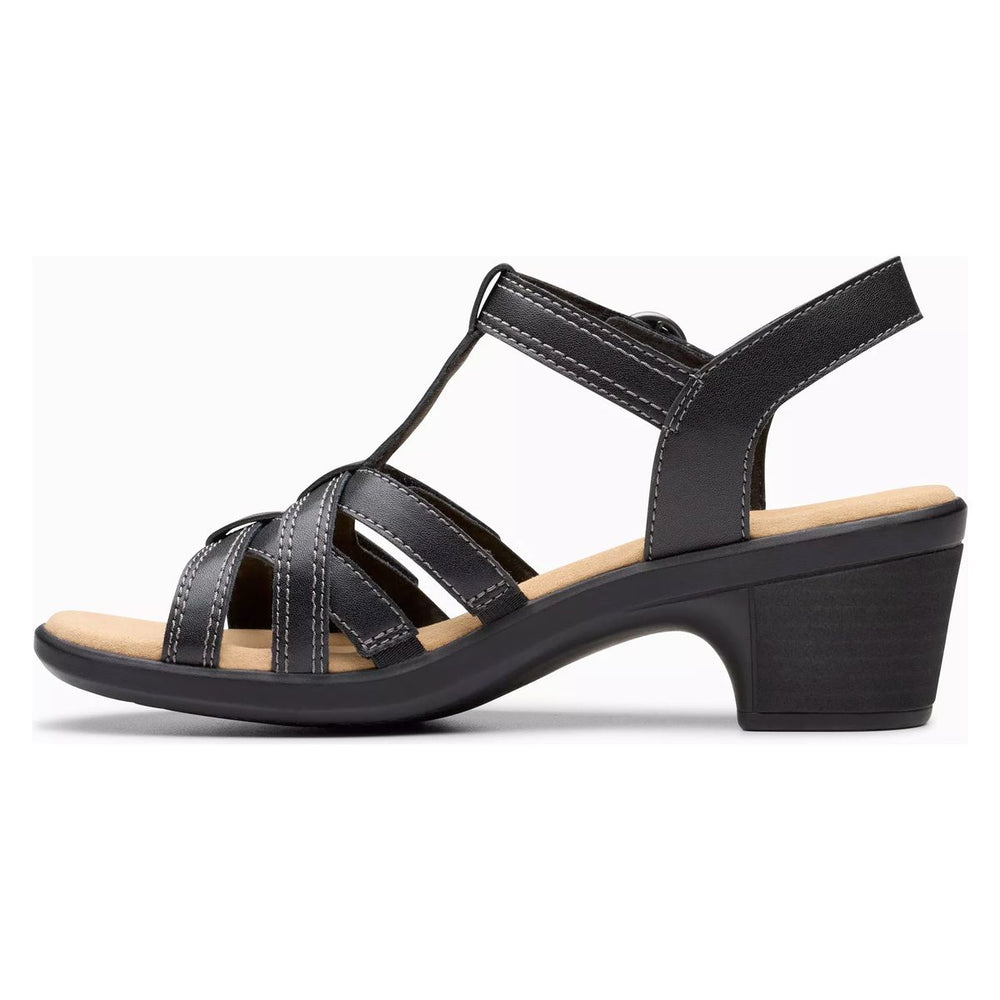 Clarks Emily 2 Rose Women's Block Heel Sandal in Black