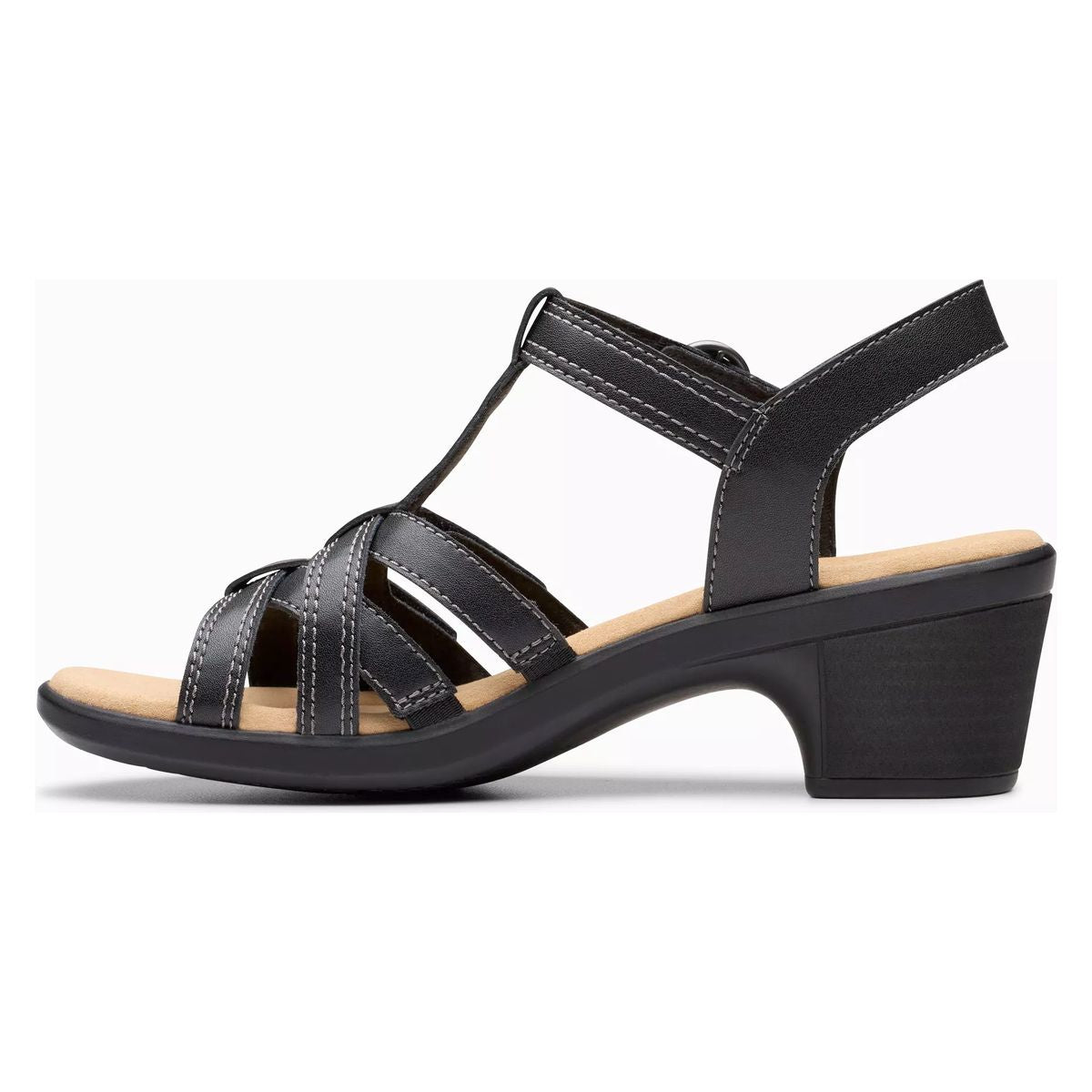 Clarks Emily 2 Rose Women's Block Heel Sandal in Black