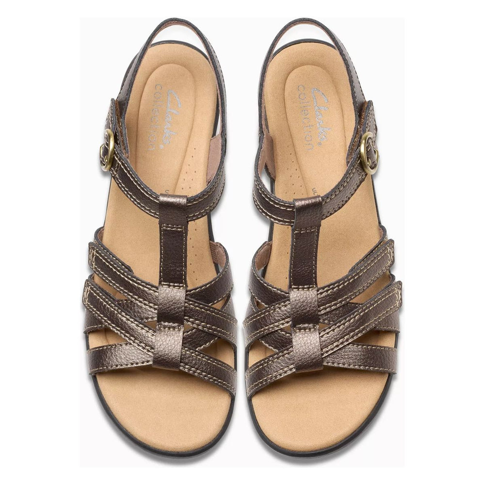 Clarks Emily 2 Rose Women's Block Heel Sandal in Bronze Metallic