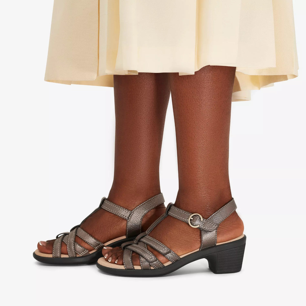 Clarks Emily 2 Rose Women's Block Heel Sandal in Bronze Metallic