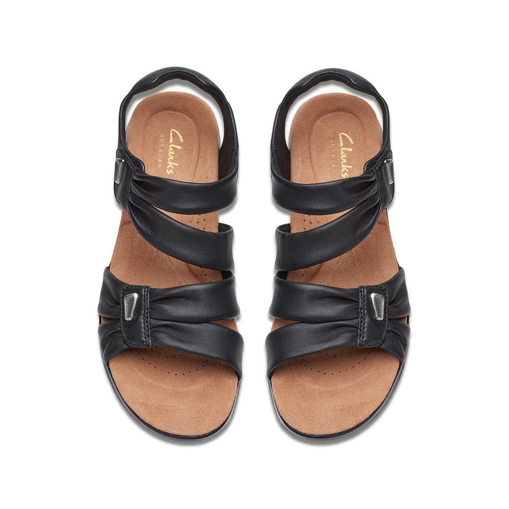 Clarks Women's Kitly Ave Flat Sandal – Black