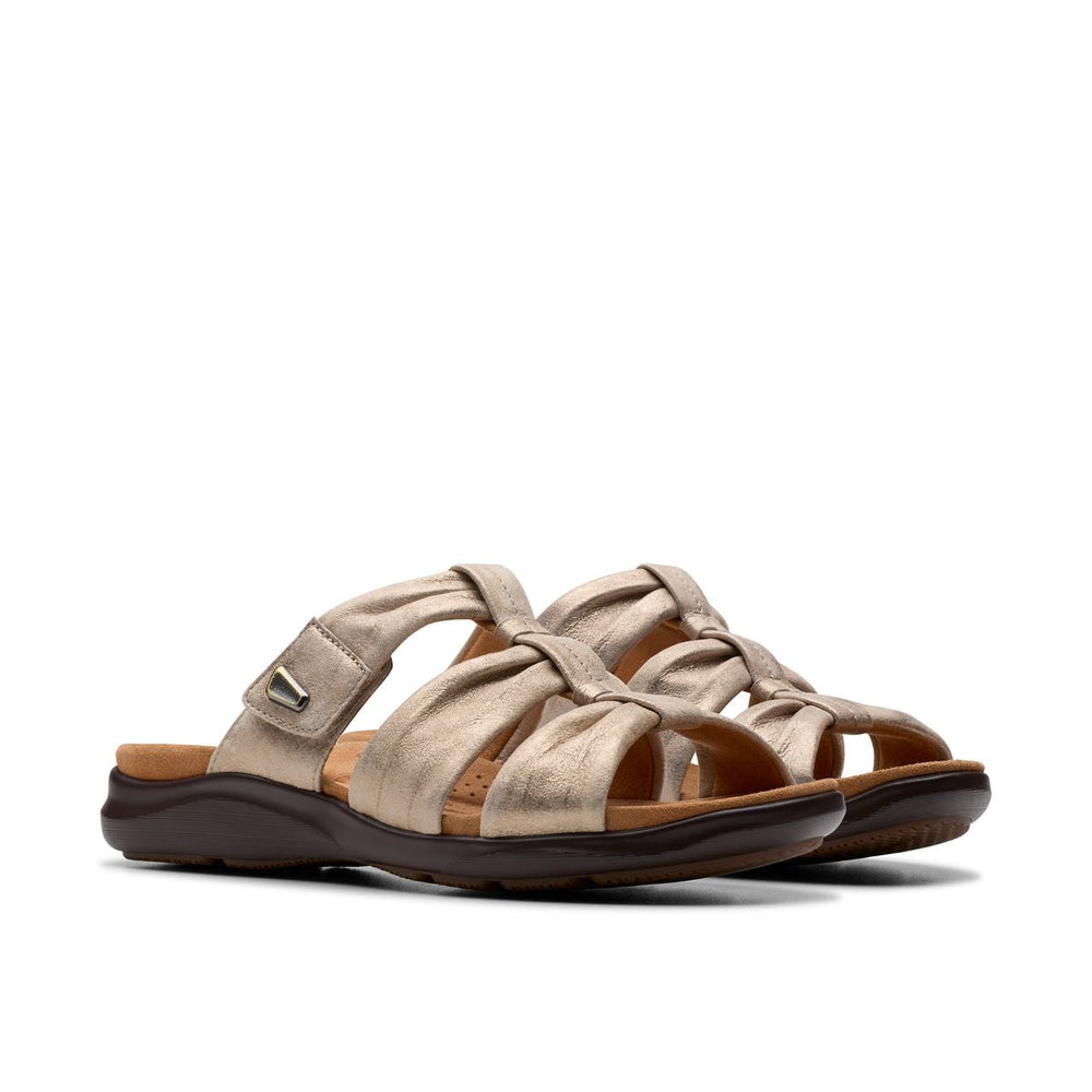 Clarks Women's Kitly Slide Sandal – Metallic