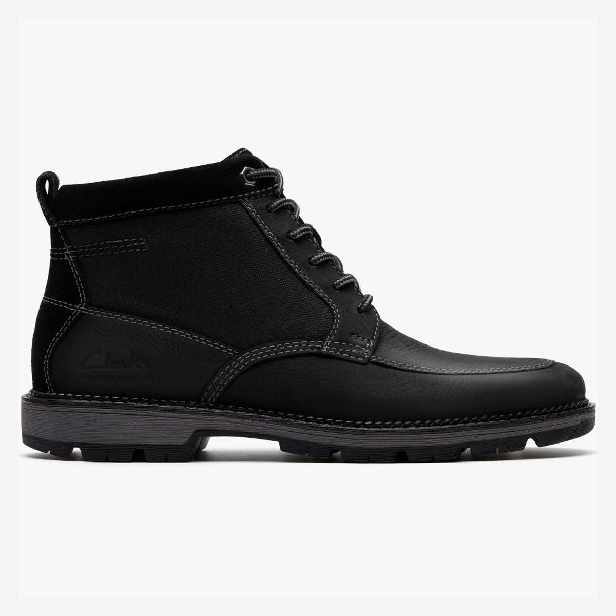 Clarks Men's Maplewalk Rise Waterproof Ankle Boot – Black