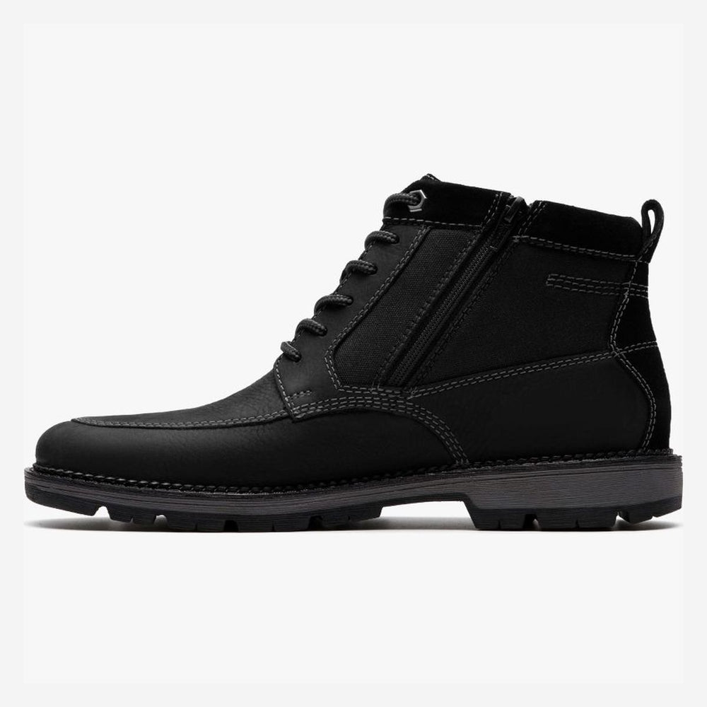 Clarks Men's Maplewalk Rise Waterproof Ankle Boot – Black