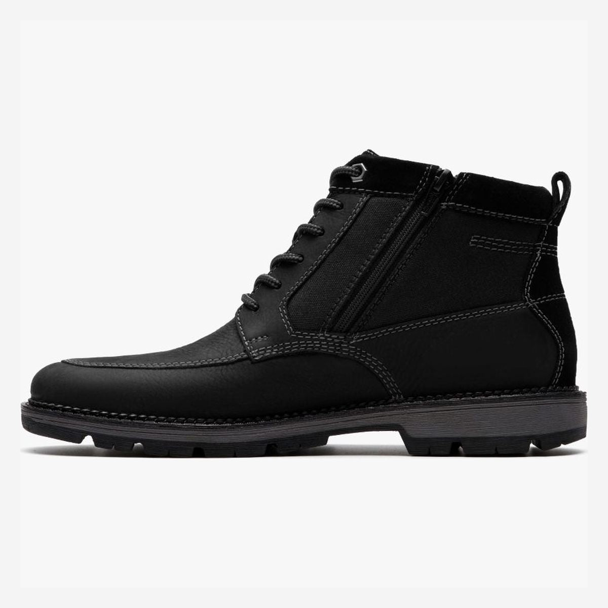 Clarks Men's Maplewalk Rise Waterproof Ankle Boot – Black